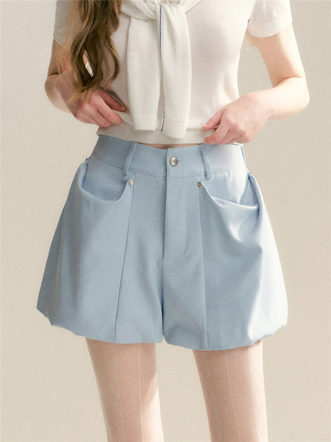 16DEWS 16D246068 A-line flower bud shorts