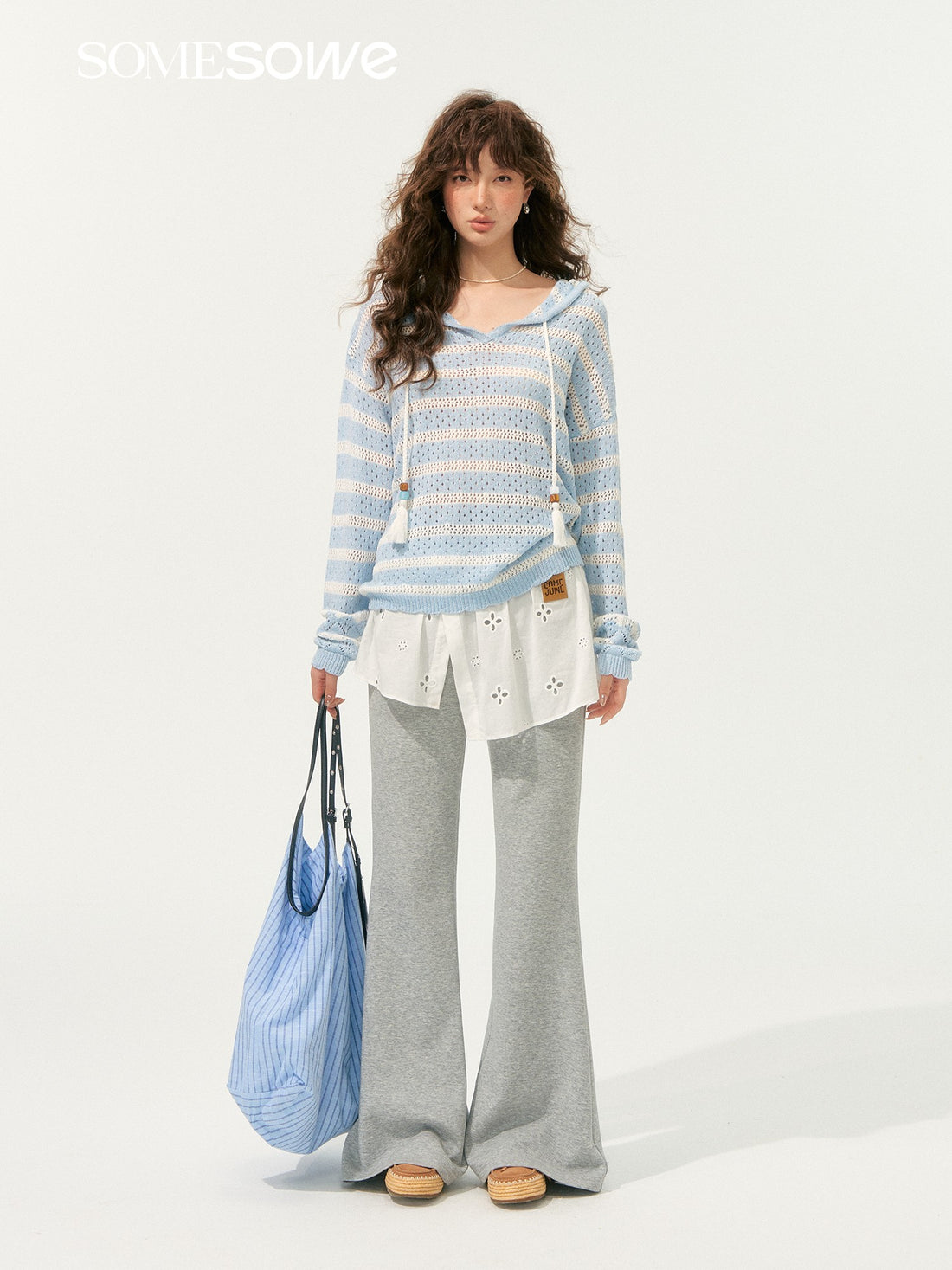 SOMESOWE S2508184 Nautical style hooded sweatshirt