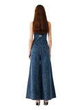 YJ1NGZYZJ Strapless Denim Jumpsuit