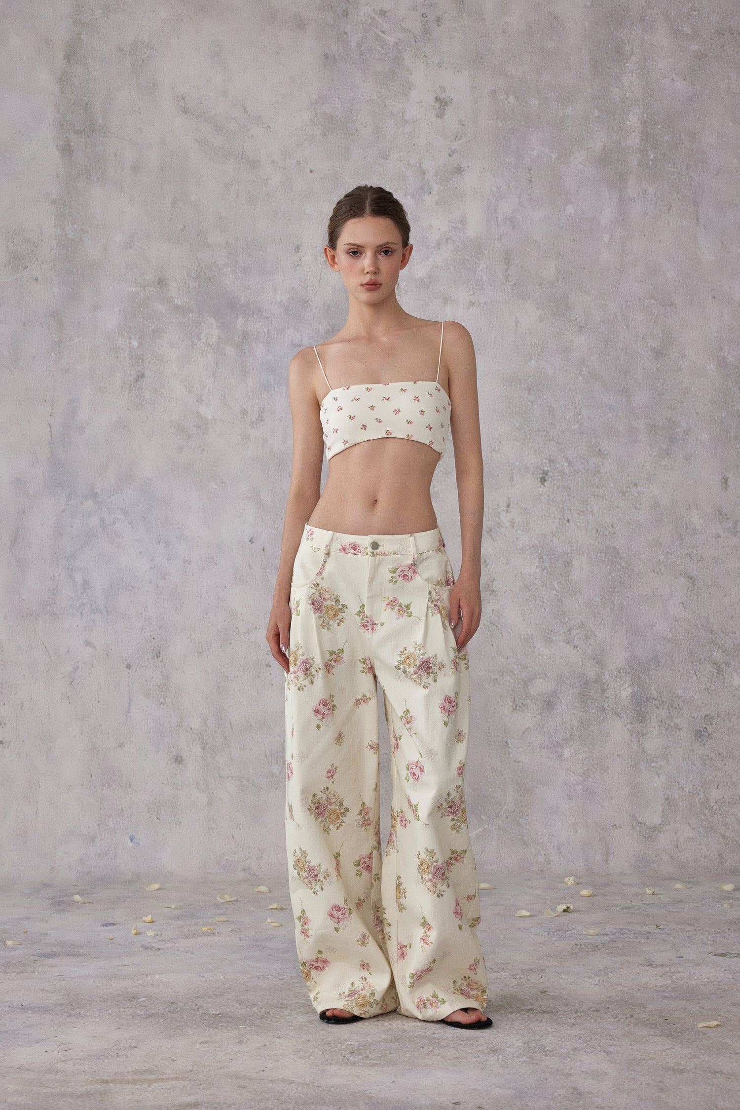 NOMEANSNO N170 Floral lace camisole (2color)