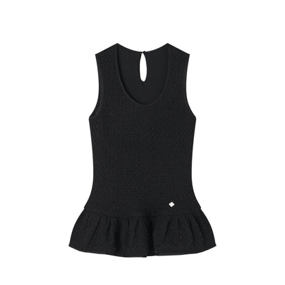 SOMESOWE S2609087 Ruffle sleeveless vest
