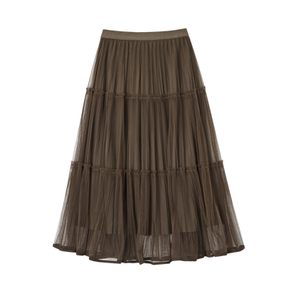SOMESOWE S2509012 Double sided pleated yarn skirt