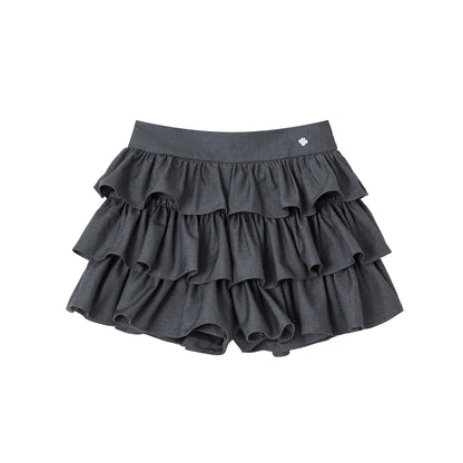 SOMESOWE S2508183 Ballet style multi-layer pleated skirt pants