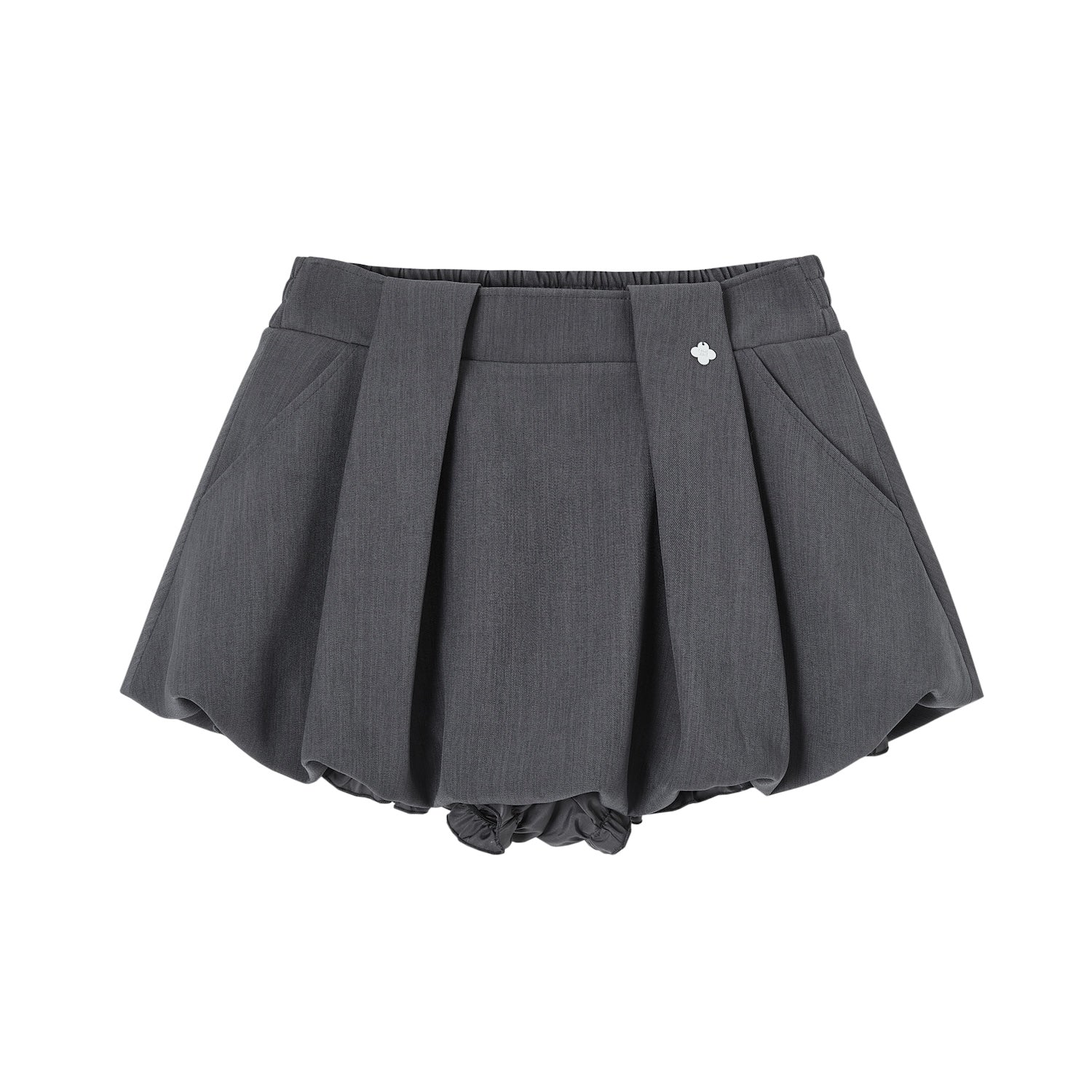 SOMESOWE S2609038 Preppy style pleated flower bud short skirt