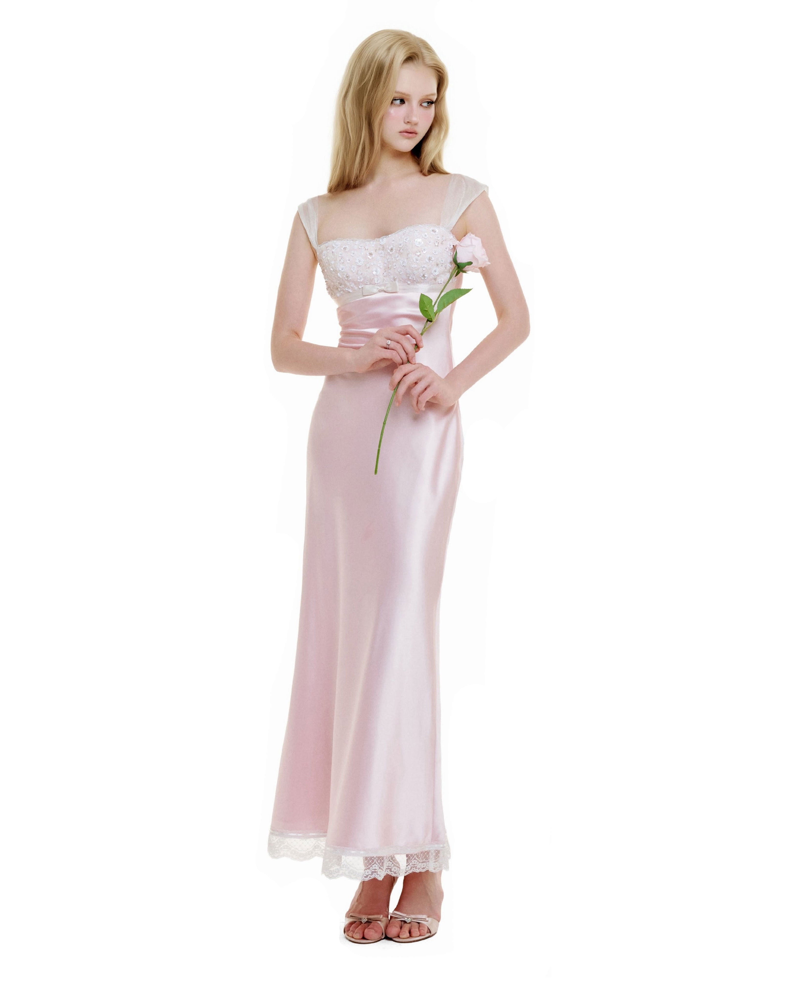 Ouah Miss Ouah Geleste Romance Gown-Pink
