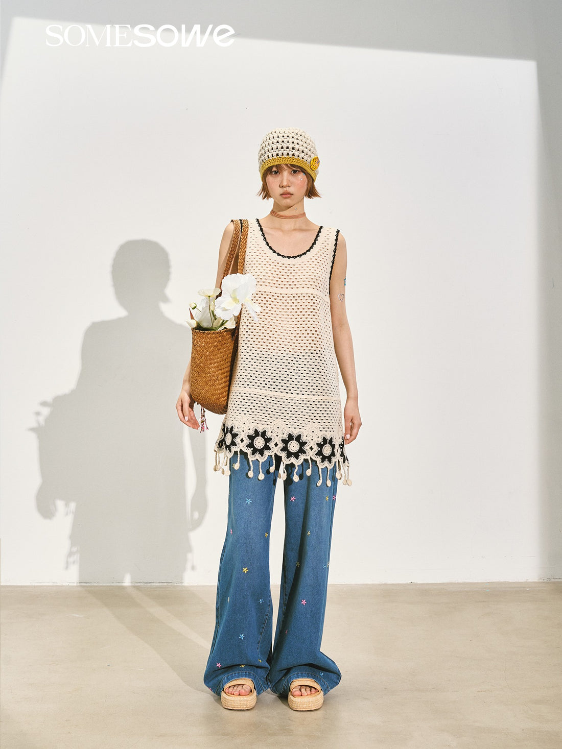 SOMESOWE S2508148 Crochet vest top