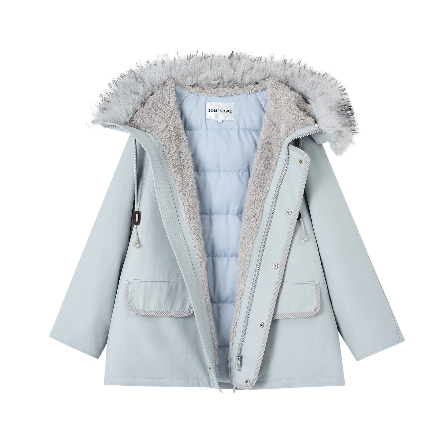 SOMESOWE S2508291 Hooded workwear Parker down jacket