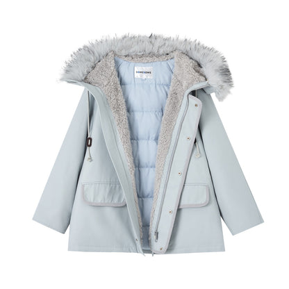 SOMESOWE S2508291 Hooded workwear Parker down jacket