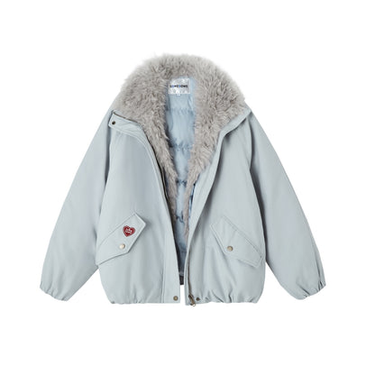 SOMESOWE S2508258 Detachable fur collar down jacket