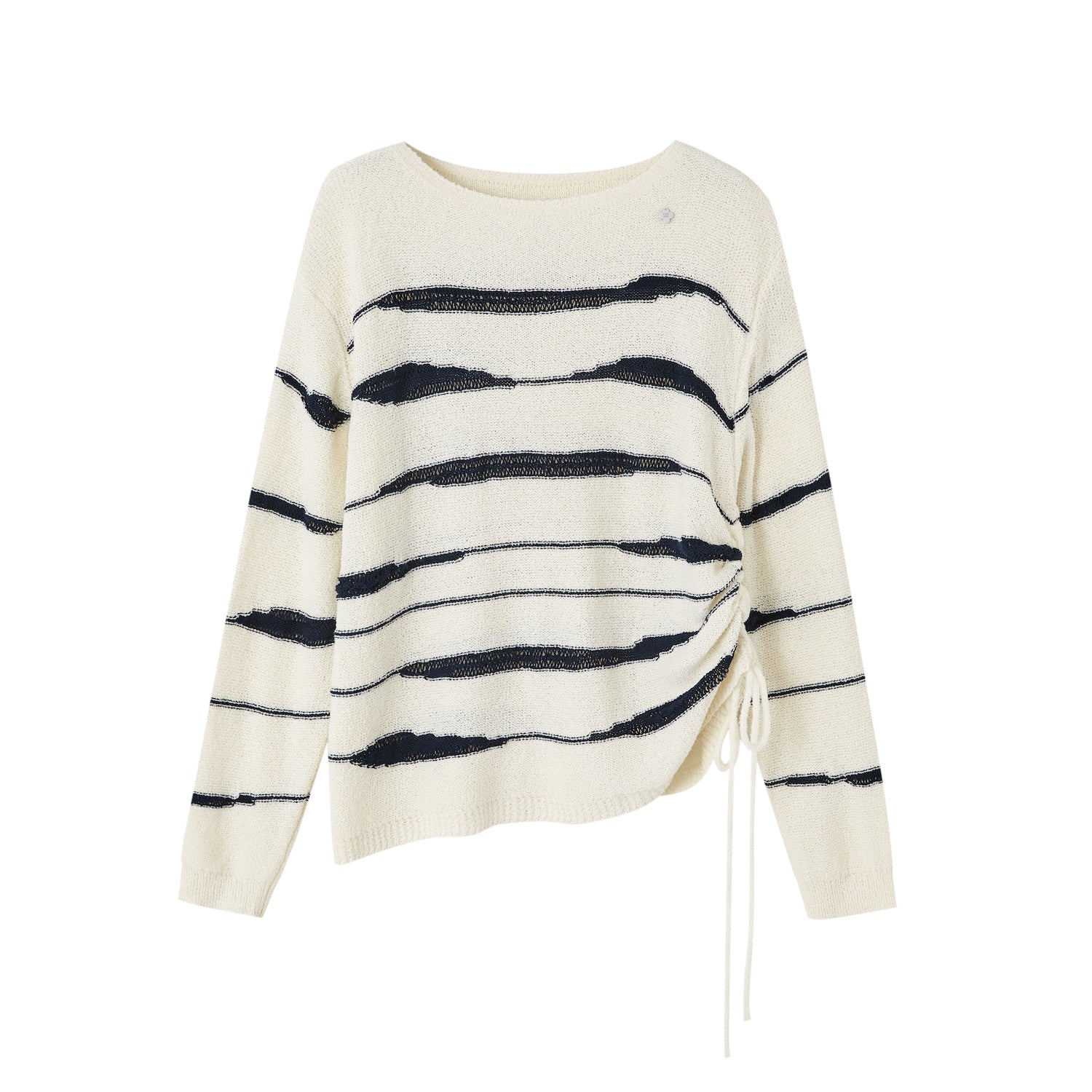 SOMESOWE S2508187 Irregular striped sweater