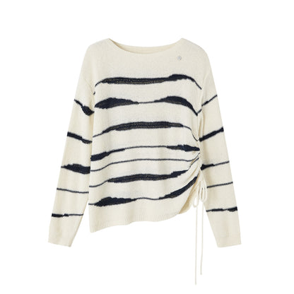 SOMESOWE S2508187 Irregular striped sweater