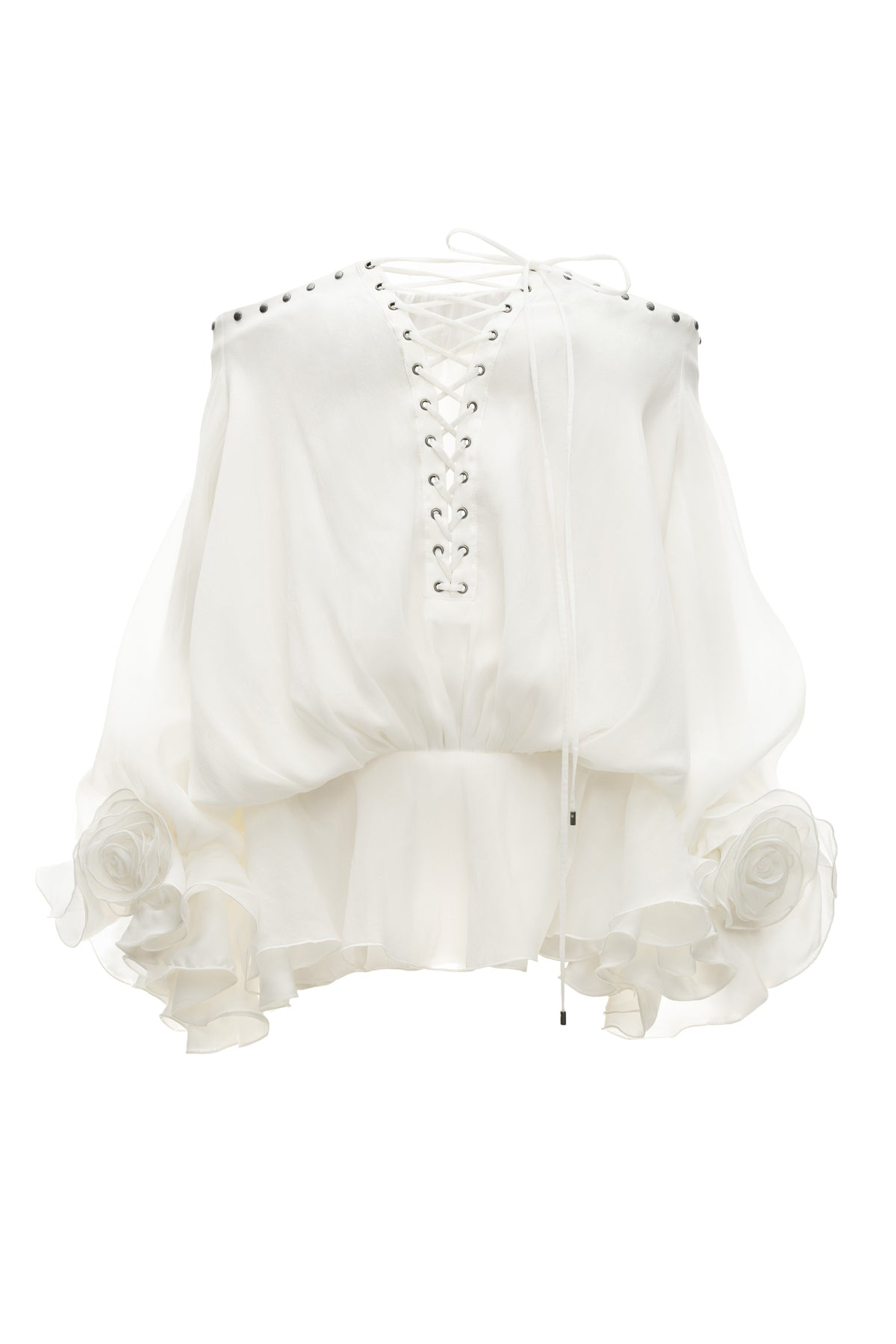 DATT [Best Seller] ORGANZA FLORRIE BLOOM BLOUSE