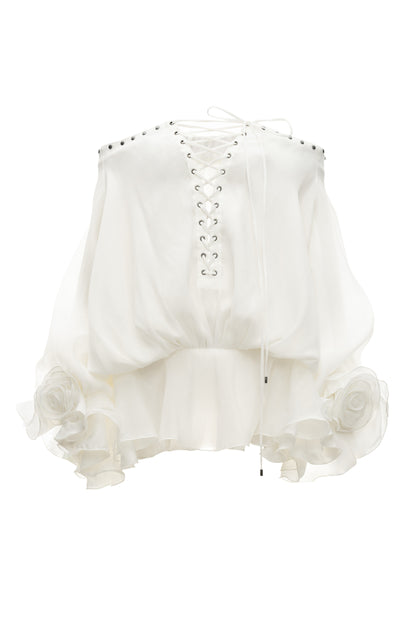 DATT ORGANZA FLORRIE BLOOM BLOUSE