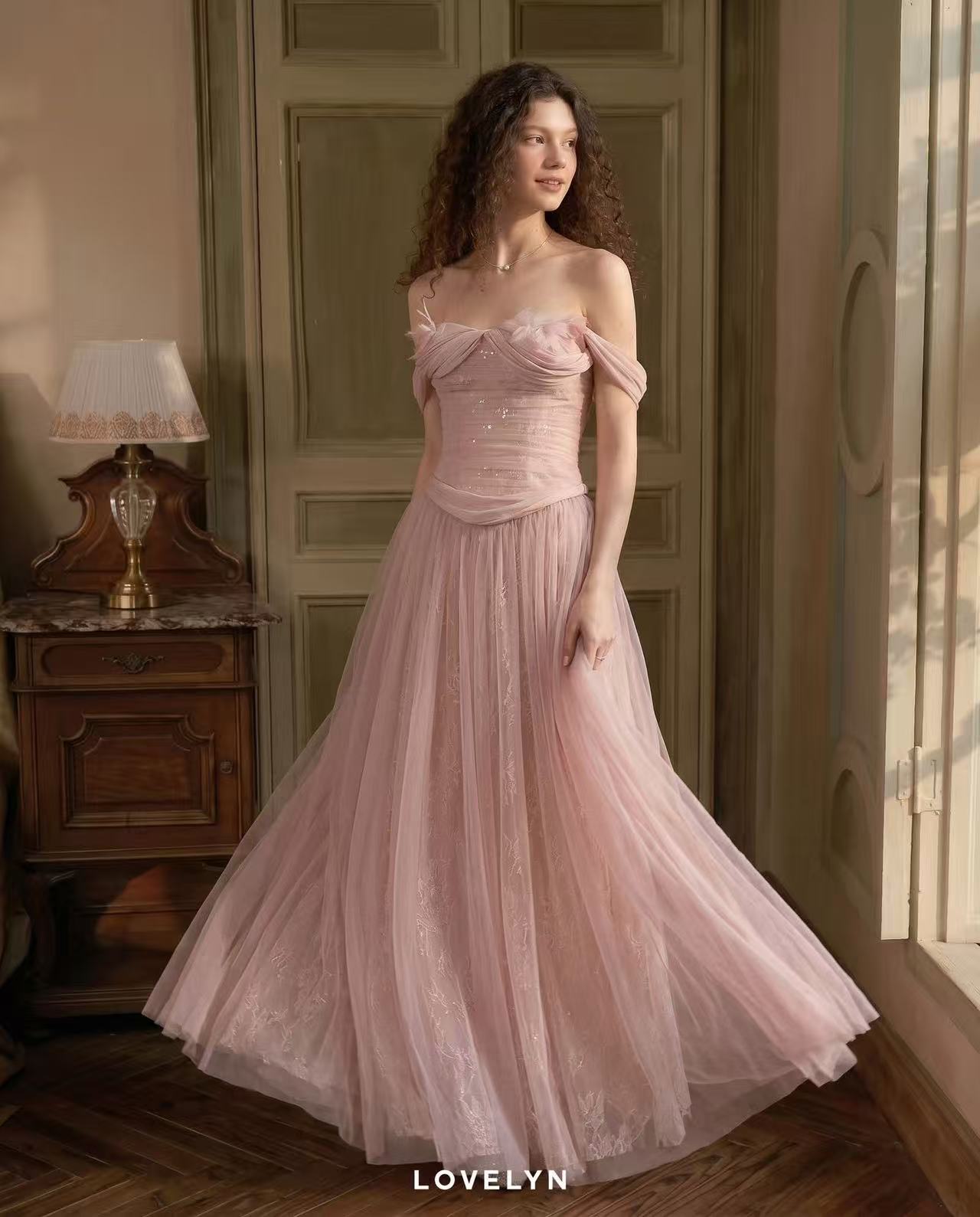 Lovelyn Rosalie Draped Gown