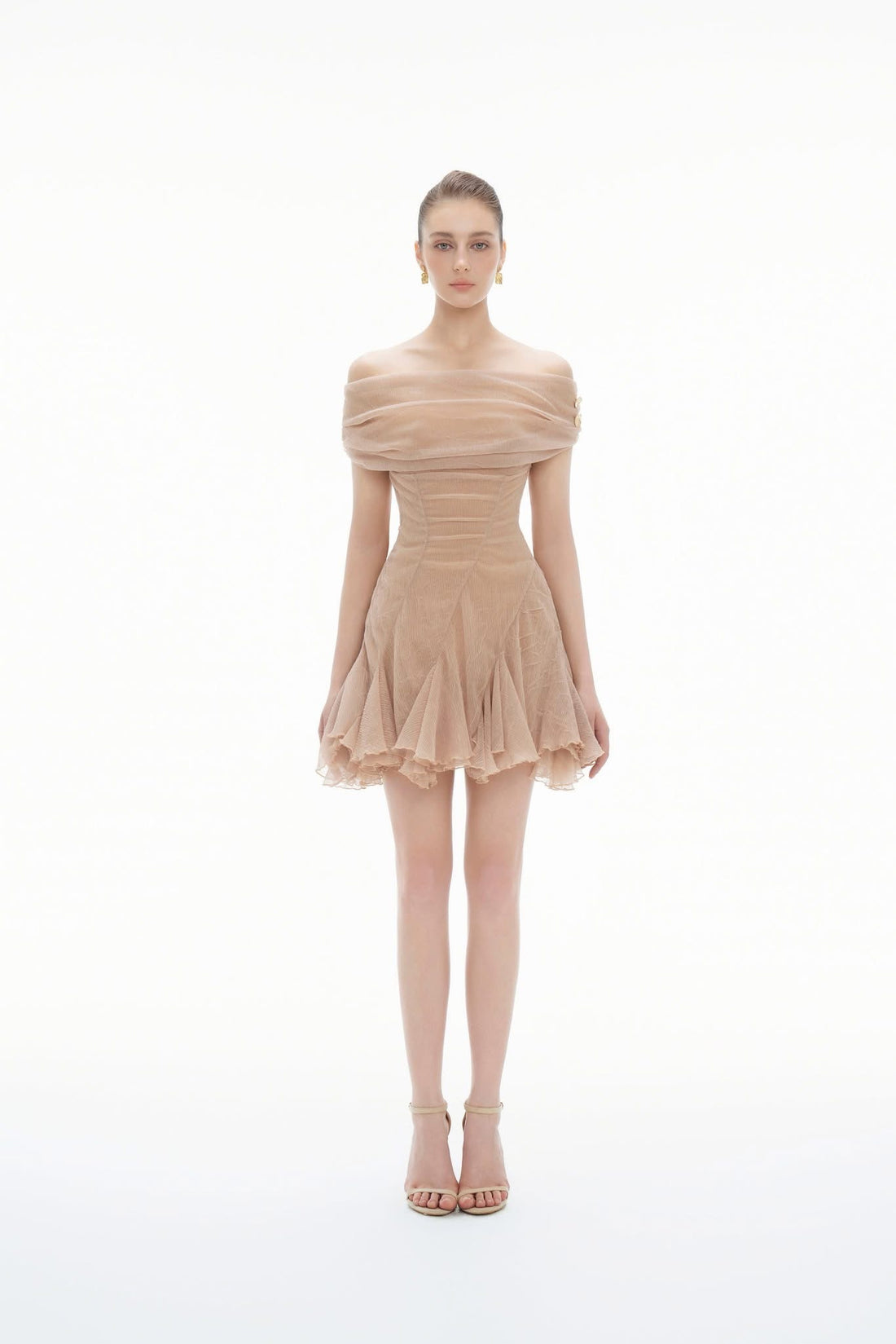 BYDENIO Amelia off the shoulder mini dress