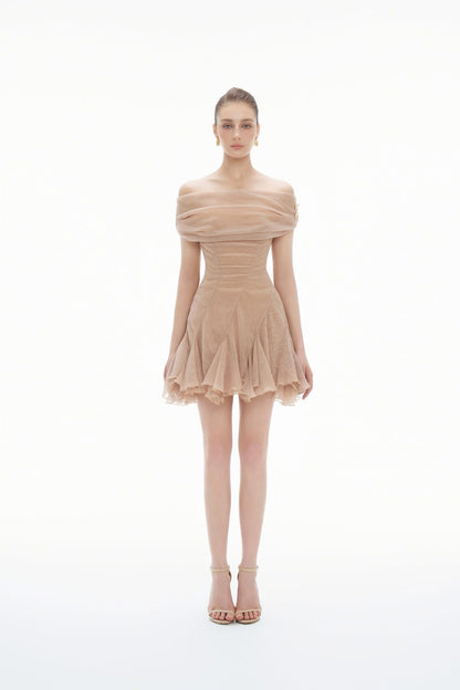 BYDENIO Amelia off the shoulder mini dress