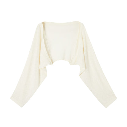 SOMESOWE S2609080&amp;S2609078 Batwing sleeve Cooling sensation cardigan + camisole