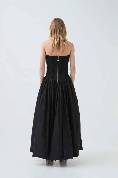 Aje Violette Bubble Hem Maxi Dress(Black)