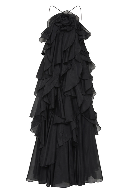 Aje Pandorea Layered Maxi Dress(black)