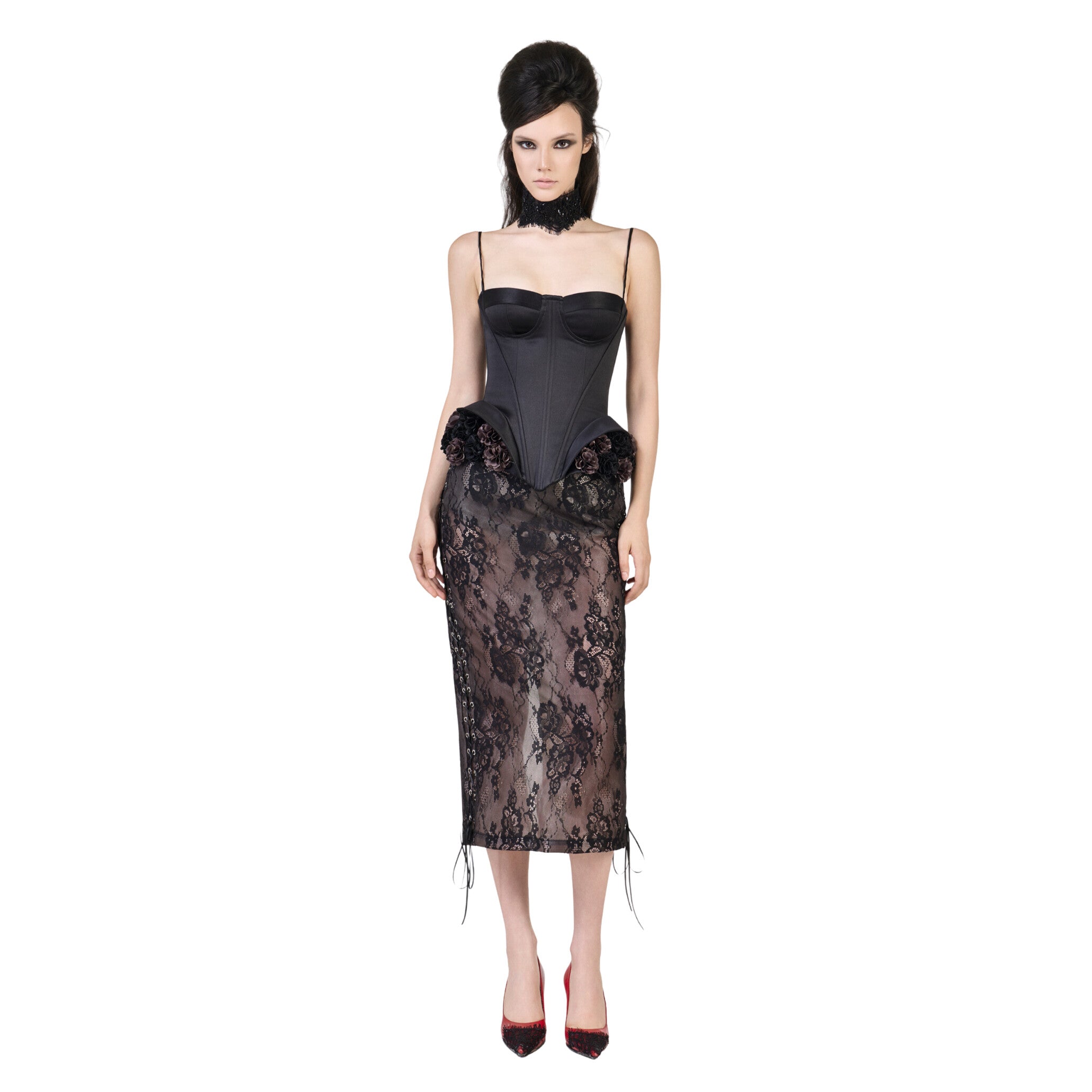 FFSD DARLING CORSET (BLACK) &amp; KAISA SKIRT (BLACK)