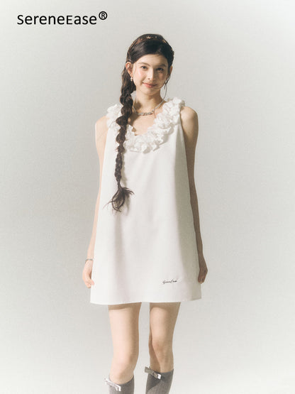 Serene Ease French Twisted Rose Sleeveless Dress