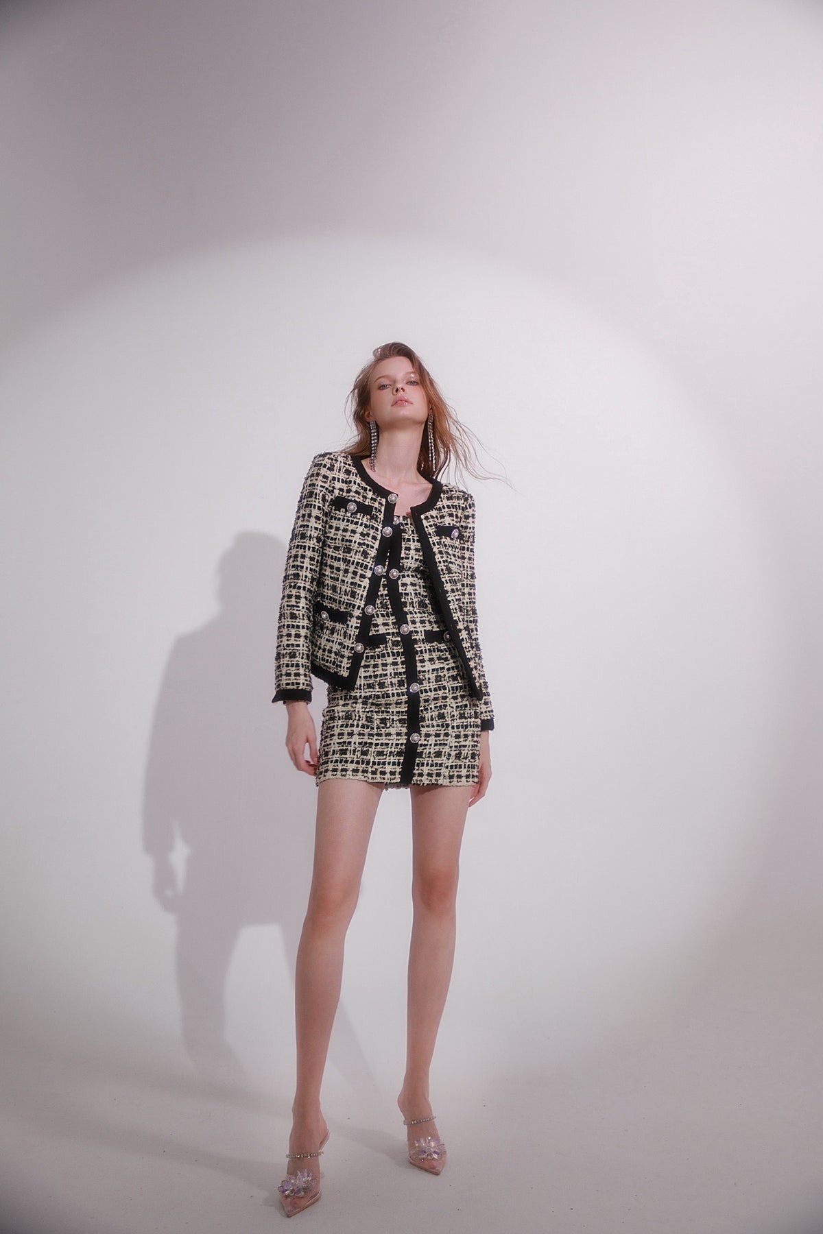 Wardrobes by chen Black and white checkered suit (separate)