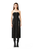 YJ1NGZYZJ TUBE ZIPPER DRESS IN BLACK