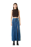 YJ1NGZYZJ HIGH-SLIT DENIM SKIRT