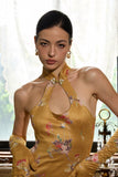 FINDYAWINGS Golden Mini Cheongsam(with glove)