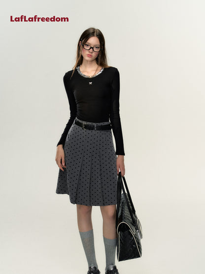 Lafreedom Dot Midi Skirt(2color)