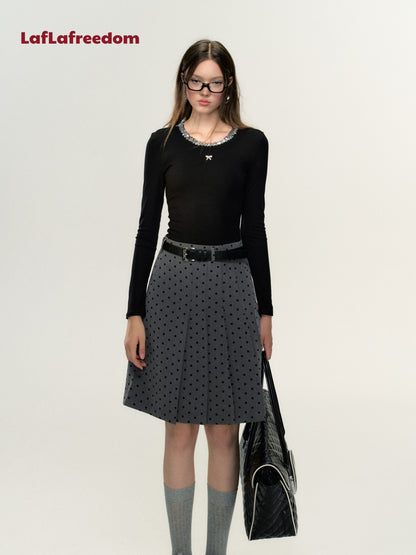 Lafreedom Dot Midi Skirt(2color)