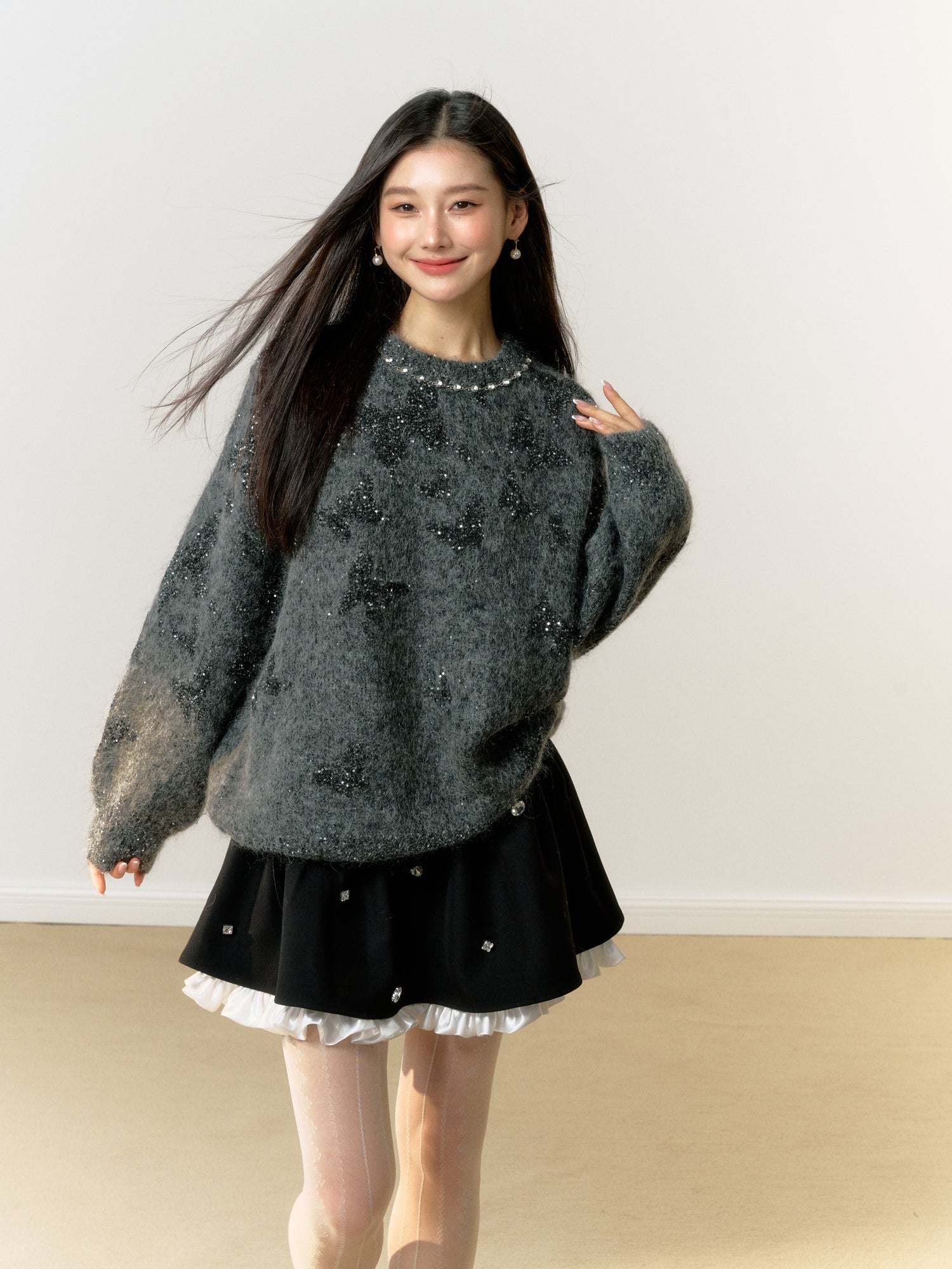 Lafreedom Mini Pearl Grey Sweater