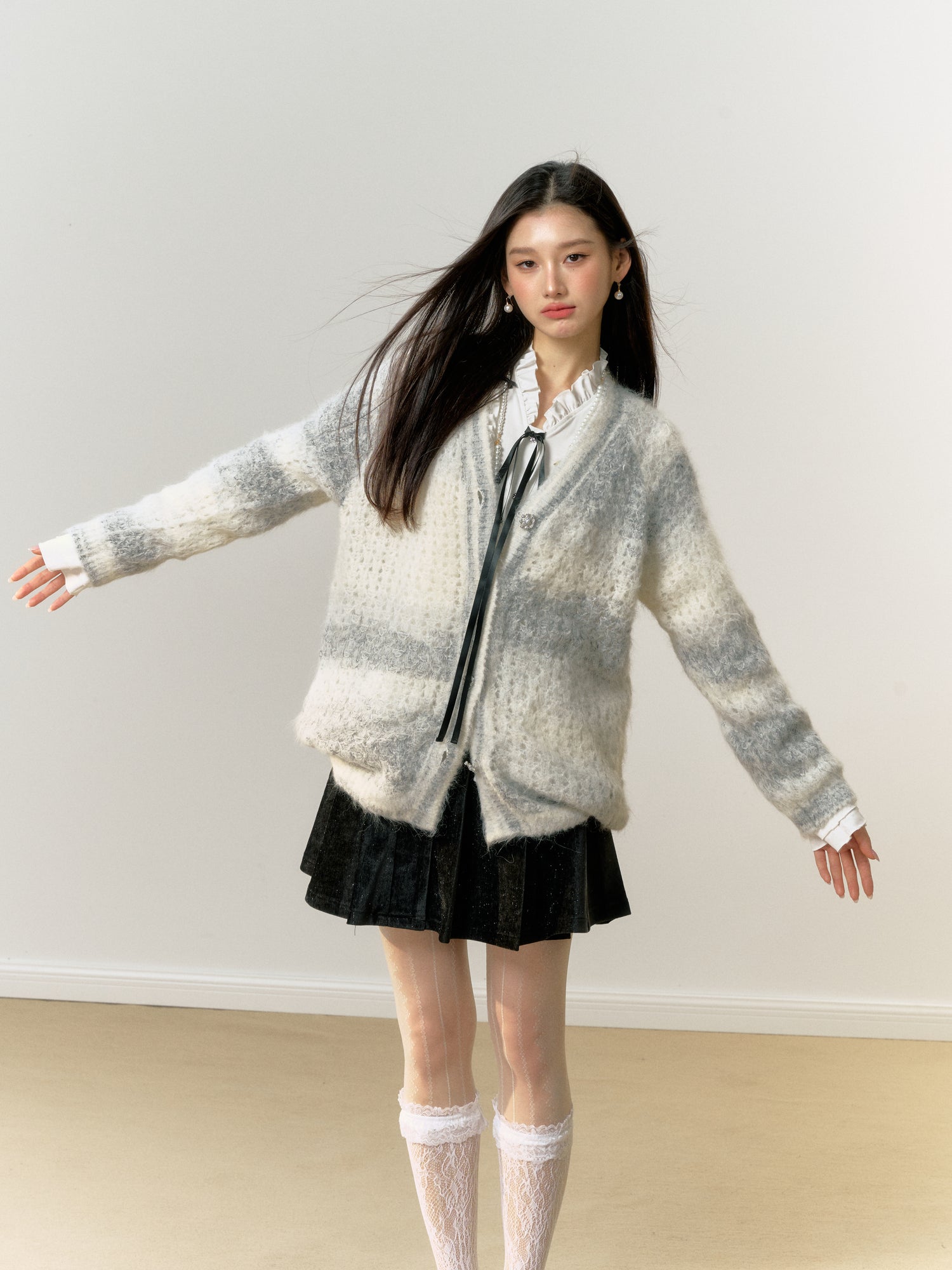 Lafreedom Soft Stone Blue Cardigan