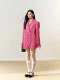 Lafreedom Feather Collar  Oversize Coat(2color)