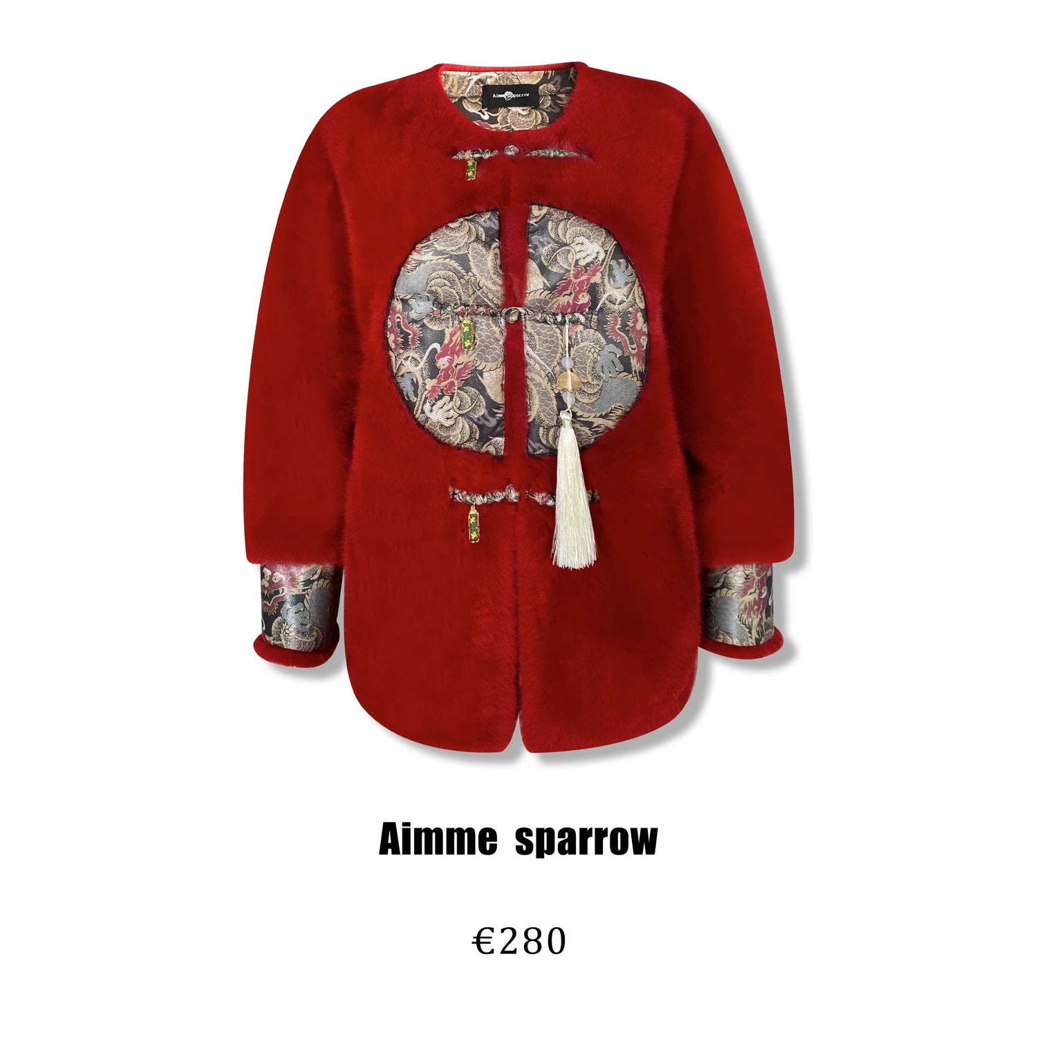 Aimme Sparrow 9063 Neo-Chinese New Year knot button jacket