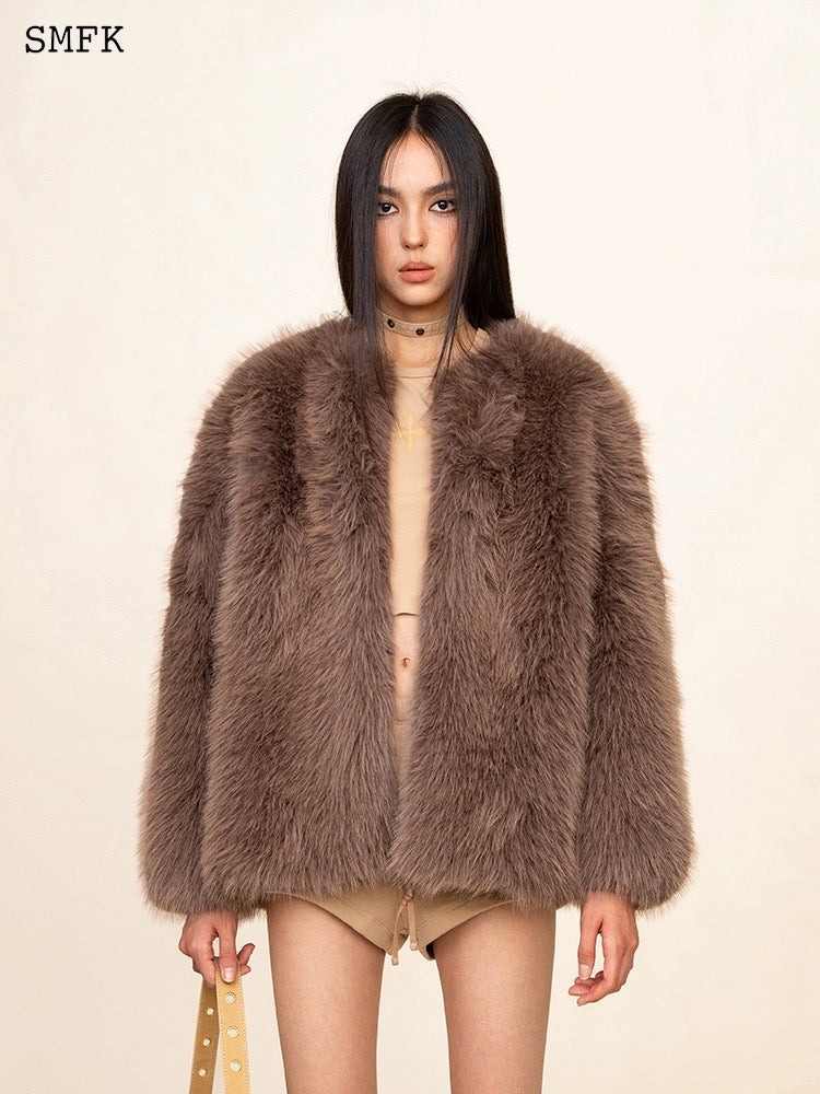 SMFK Wild Wolrd Artificial Fur Jacket