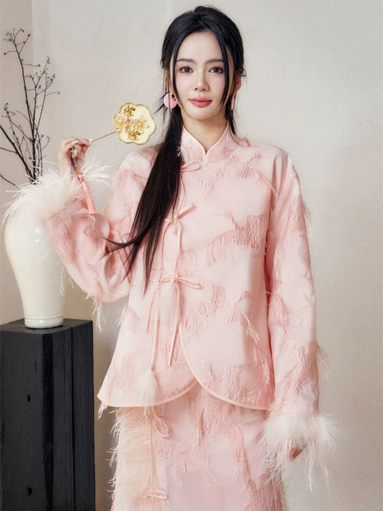 11 niseey Pink Chinese-style Suit