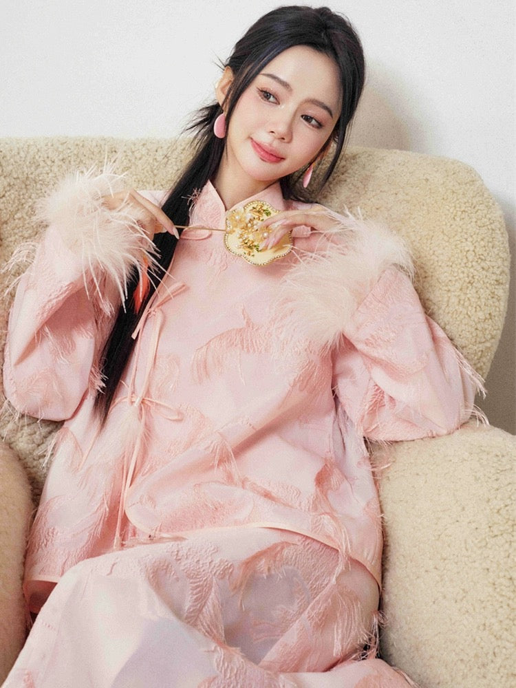 11 niseey Pink Chinese-style Suit