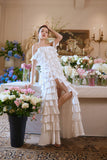 Wardrobes by chen Luxurious Layered Ruffle Strap Dress