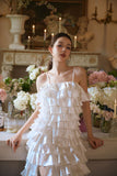 Wardrobes by chen Luxurious Layered Ruffle Strap Dress
