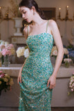 Wardrobes by chen Green Embellished Dress