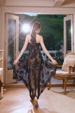 Wardrobes by chen Sequin Halterneck Dress