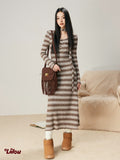 Liilou Striped Knitted Maxi Dress