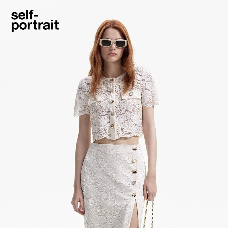 Self-Portrait Ivory Lace Set (SEPARATE)