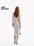 Self-Portrait Ivory V-Neck Lace Dress