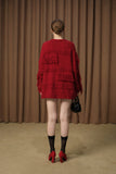 DIANA VEVINA D42W06ZY267A red tassel pullover sweater