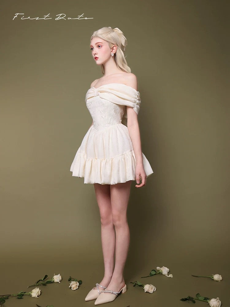 First Date SALE Off-Shoulder Bow Dress IN STOCK