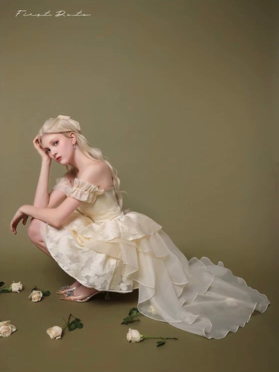 First Date SALE Strapless Train Dress IN STOCK