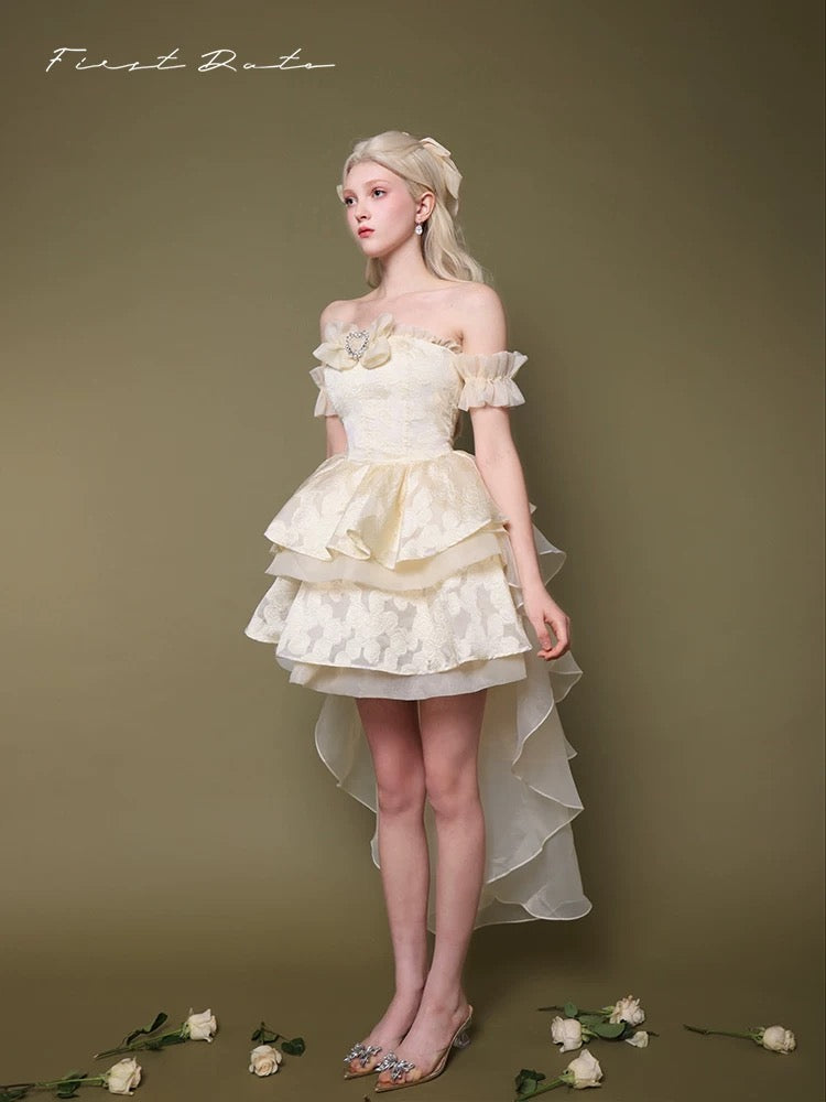 First Date SALE Strapless Train Dress IN STOCK