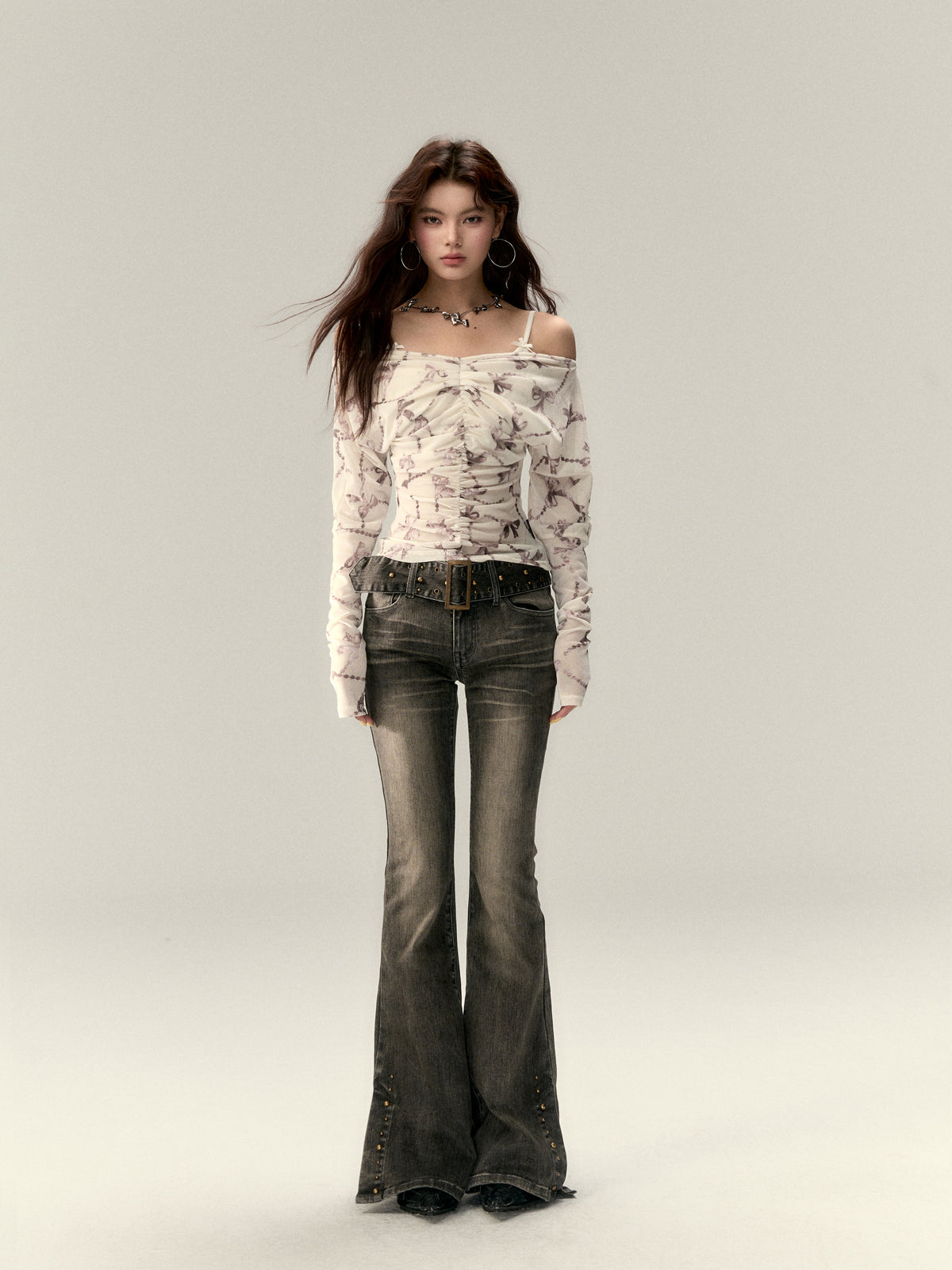 VIA PITTI V25ATP029 Off-shoulder top